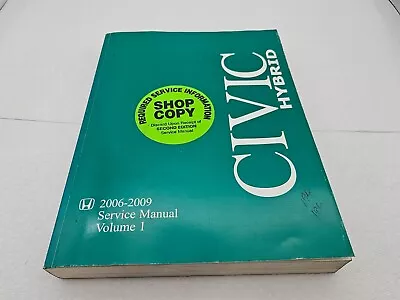 2006 2007 2008 2009 Honda Civic Hybrid Service Repair Manual Vol 1 Only - Read • $39.99