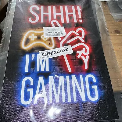 Shush I’m Gaming Canvas/Poster NO FRAME INCLUDED • £3.80