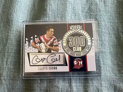 $350 • Buy Cooper Cronk Signed 300 Club Limited Edition Player Card 44/50 Storm Roosters