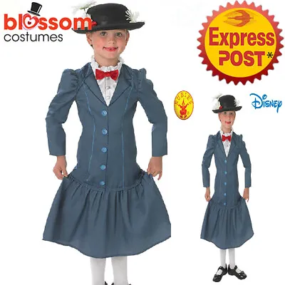 CK1246 Girls Mary Poppins Costume English Nanny Maid Victorian Book Week Outfit • $31.16