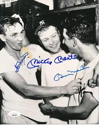 Mickey Mantle/Billy Martin/Irv Noren Yankees Multi-Signed 8x10 Photo JSA 142441 • $589