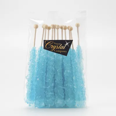 12 Pcs Light Blue Cotton Candy Rock Candy Sticks | 15 Colours • £13.90