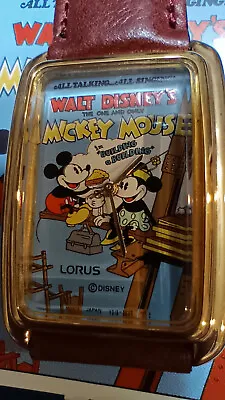 Lorus Mickey Mouse Watch  Building A Building  Walt Disney NEW In Box • $75