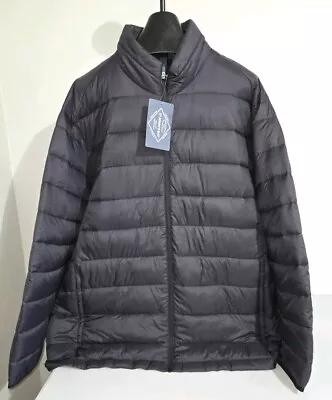 New W/tag Big & Tall Black St John's Bay Size 4XLT Puffer Zipper Jacket Pockets • $64.04