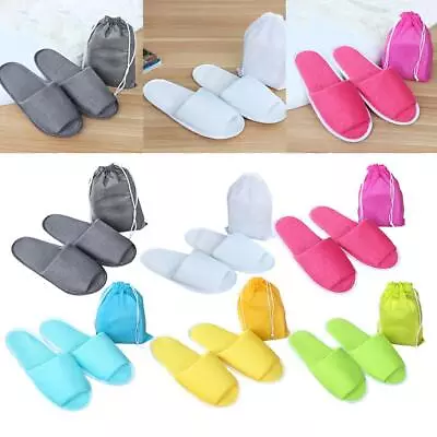 Travel Open Toe Disposable Slipper Guest Airline Hotel Non-Slip Slippers • £5.69