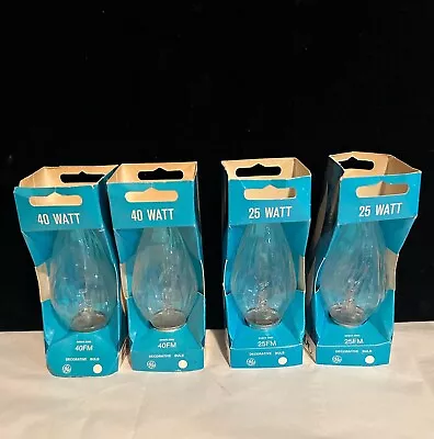 LOT (4) Vintage GE General Electric  Flair  Light Bulbs 40W 25W • $15