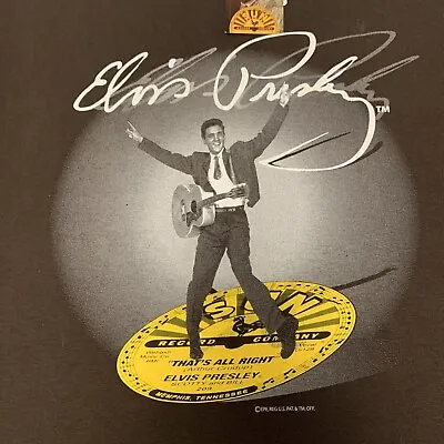 Elvis Presley Dancing Sun Records T-Shirt Chocolate Brown 3XL New With Tags • $16.50