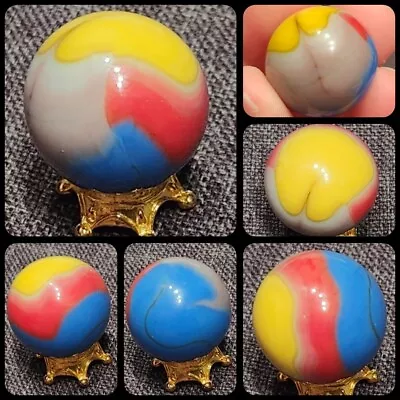 ☪️Vintage .91  Vitro Agate Parrot Marble Near Mint+☪️ • $39.99