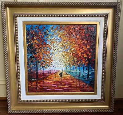 $4600 • Buy AUTUMN LOVERS, Slava Ilyayev - ORIGINAL Oil On Canvas 2012, Hand Signed
