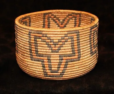 A Dramatic Kumeyaay Mission Basket (Coyote Design)? 4 1/2 H X 7 1/4 D • $1050