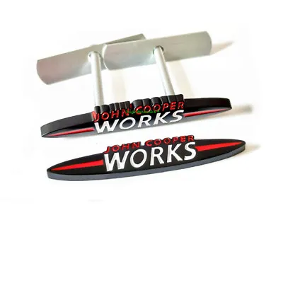 2x Black John Cooper Front Grille Emblem JCW Rear Badge For Mini Cooper R56 F55 • $15.95