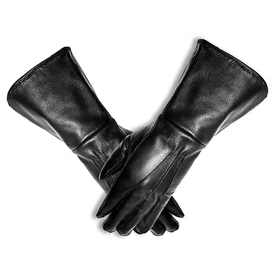 Men Medieval Renaissance Costume Cosplay Swordsman Leather Glove Gauntlet • $25.48