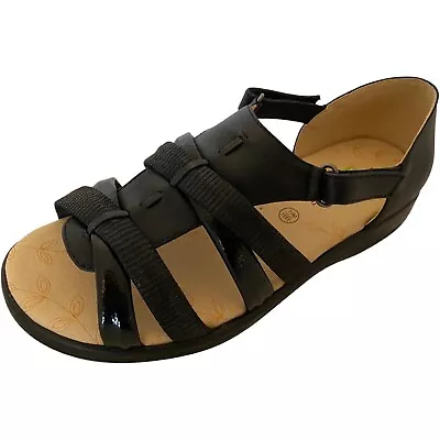 Padders Horizon Sandals Women's Open Toe Adjustable Strap Super Wide 4E UK 6 NEW • £19.99