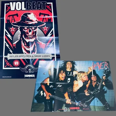 VOLBEAT OUTLAWS GENTLEMEN SHADY LADIES SLAYER POSTER Double Side MARKED MH MAG • $12.43