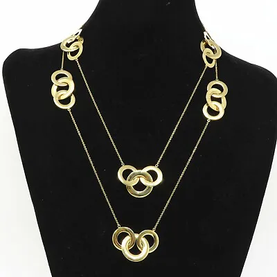 £5544.70 • Buy NYJEWEL Tiffany & Co 18k Gold 1837 Interlocking Circle Necklace 36  47g