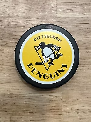 PITTSBURGH PENGUINS Vintage Official Game Puck Trench Ziegler General Tire Slug • $19.99