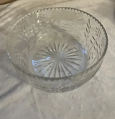 ROYAL BRIERLEY CRYSTAL BOWL VINTAGE 8” X 4” Heavy Beautiful Signed • $25