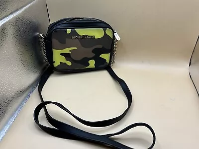 NWOT Michael Kors Crossbody Bag Camouflage Yellow Black Brown Handbag Purse Camo • $99.99