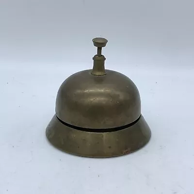 Vintage 1940s Solid Brass Hotel Counter Front Shop Desk Service Bell • $25