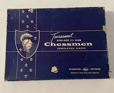 Vintage - Tournament Chessmen By E.S. Lowe Staunton Pattern - Complete • $21.59