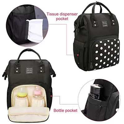 New Mummy Nappy Changing Bag Travel Baby Maternity Diaper Rucksack Backpack UK • £18.99