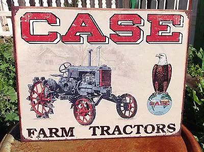 Vintage Case Farm Tractors Advertising Tin Metal Sign Wall Garage Classic  • $19.95