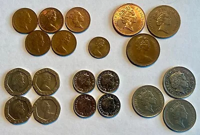 Lot Of 20 Oldish Coins From England: 1971 - 2008; VF To AU • $0.99