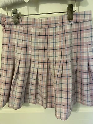 Aeropostale Pink Plaid Pleated Skirt Size XS • $12