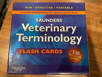 Saunders Veterinary Terminology Flash Cards By Saunders Staff (2008 CardsFlash • $70