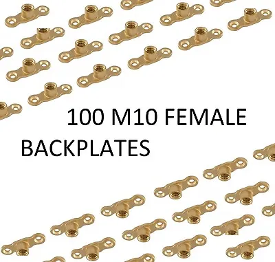 Brass Female M10 10mm Munsen Ring Backplates FI - X 100 Pieces • £57.95