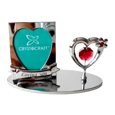 Crystocraft I Love You Photo Frame Heart Crystal Ornament Swarovski Elements  • £19.99