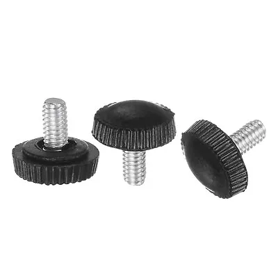 20pcs M4 X 8mm Male Thread Knurled Knobs Thumb Screw Clamping Knobs Grip Black • $6.39