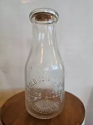 TREP Columbia Dairy James Anzese Manahawkin NJ New Jersey Embossed Milk Bottle • $50