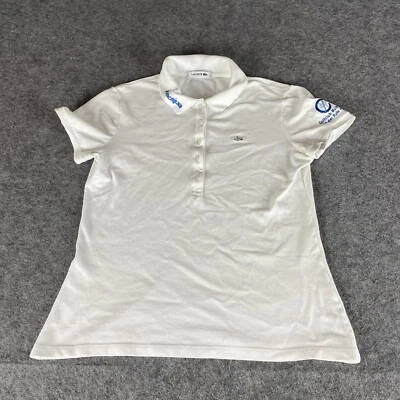 £14.99 • Buy LACOSTE Womens White Short Sleeve Polo Shirt Golf Small 42 (7375)