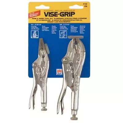 Vise-Grip 6 & 7 In. Alloy Steel Locking Pliers Set Silver 2 Pk • $22.66