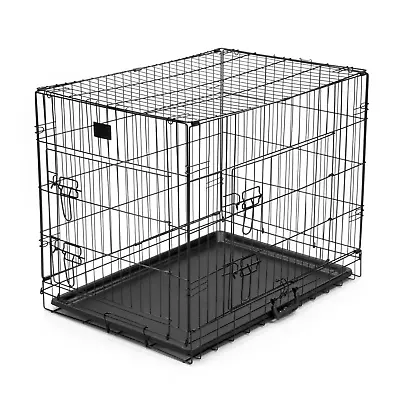 Medium Pet Crate Metal Cage For Dog Training Puppy Cat Folding Travel Carrier • £27.49