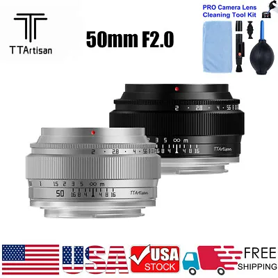 TTArtisan 50mm F2.0 Full Frame Manual Lens For Canon/Nikon/Fuji/Sony/M43/Leica • $64.39