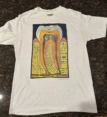 VTG 80s Anatomical Tooth Vintage T Shirt Sz L Single Stitch Nirvana Kurt Cobain • $150