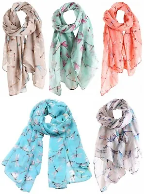 Dragonfly  Print Scarf Women Fashion Soft Lightweight Scarves Shawl • £3.99