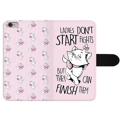 £10.99 • Buy Marie Aristocats Ladies Don't Start Fights But Magnetic Leather Phone Case Cover