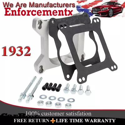 1932 Aluminum Carburetor Adapter For Edelbrock To Quadrajet Kit Spread Bore NEW • $22.99