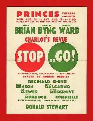 Charlot Revue  STOP - GO  Mary Brian / Douglas Byng 1935 Pre-London Tryout Flyer • $69.99