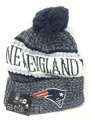 New England Patriots New Era Pom Pom Knit Winter Hat Beanie Lined Brand New • $9.99