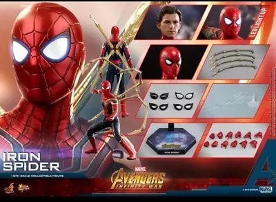 New Hot Toys MMS482 Spider-Man Iron Spider Infinity War 1/6 Scale US Seller • $329.99