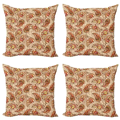 Paisley Pillow Cushion Set Of 4 Leaves • £22.99