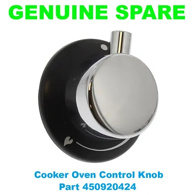 Genuine Leisure Oven Cooker Hob Temperature Control Knob Switch Black & Silver • £11.15