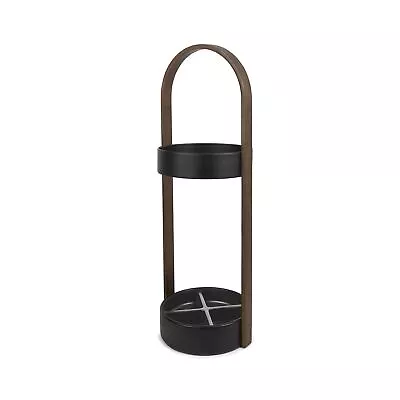 Umbra Bellwood Umbrella Stand Entryway Umbrella Holder Storage Rack Black/Walnut • $97.97