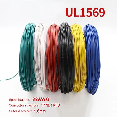 £1.79 • Buy UL1569 22AWG Flexible Stranded PVC Electronic Wire Cable 300V Tinned Copper Wire
