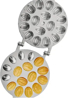 Walnut Cookie Mold Pastry Oreshnitsa ( Oresheki Nuts 16 Mold Skillet - USSR ) Ma • $36.16