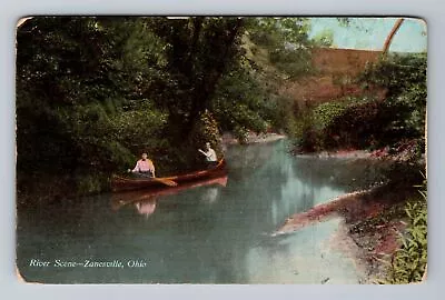 Zanesville OH-Ohio River Scene Antique Vintage Souvenir Postcard • $7.99